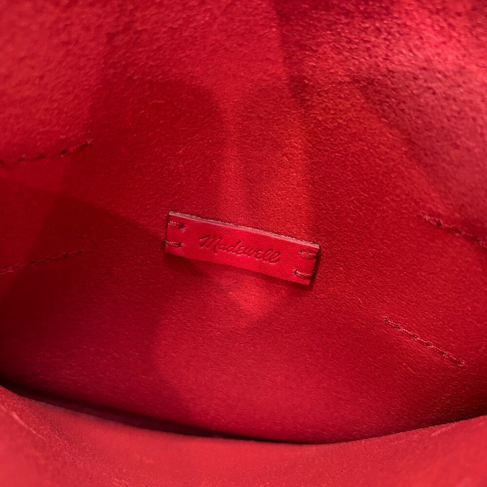 Madewell Whipstitch Belt Bag MISSING BELT WALLET ONLY Red Leather - Picture 4 of 5